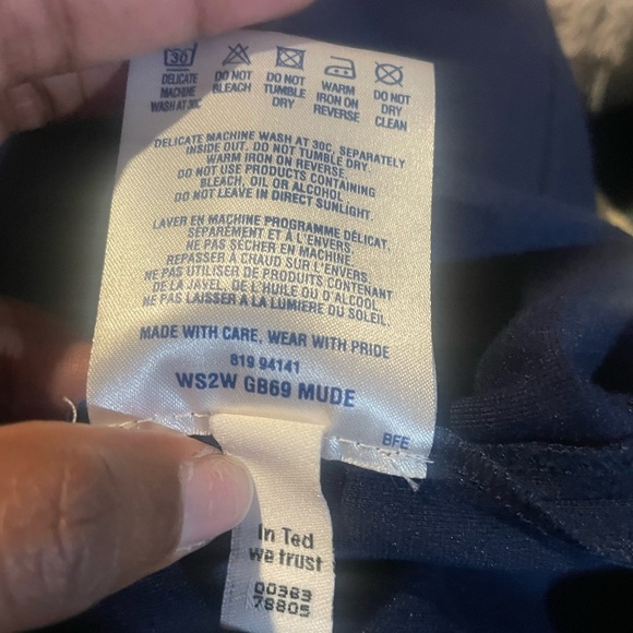 Ted Baker Sz 3 (US 8-10) jersey knit asymmetrical business career sheath dress - Picture 3 of 9